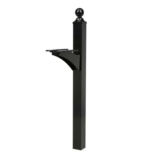 A black pole with a ball on top.