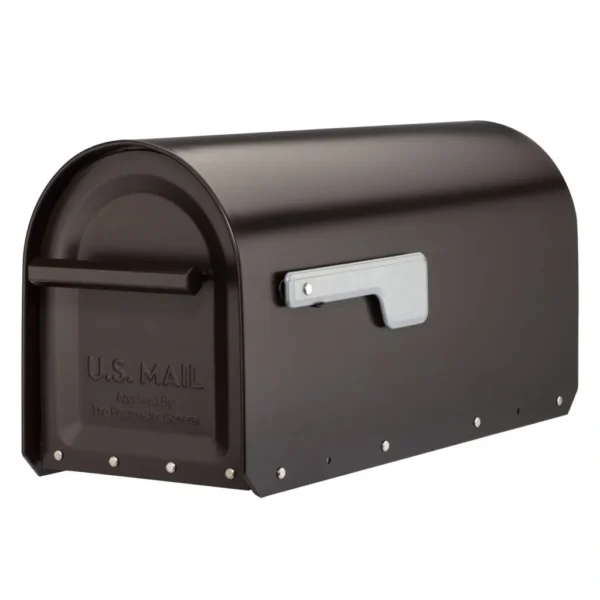 A Gibraltar Landover Mailbox Post with Sequoia Mailbox Installation Package on a white background.