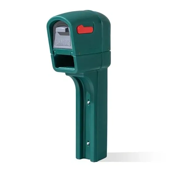 A green and red Step 2 Mailmaster® Plus Mailbox™ - Installation Included on a white background.