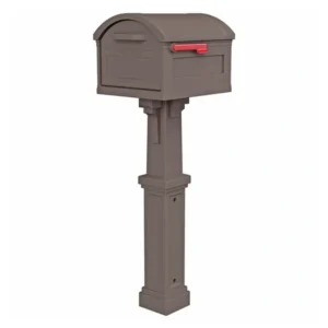 A Gibraltar Grand Haven Mailbox & Post Combo - Includes Installation on a white background.
