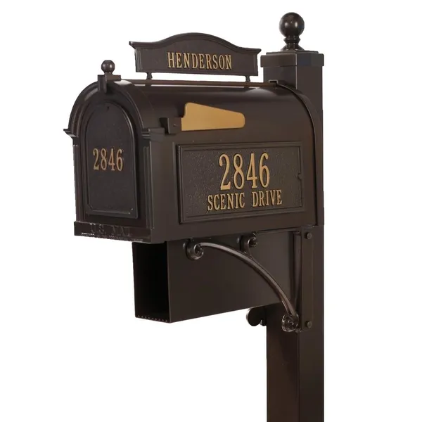 A mailbox with a number on it.